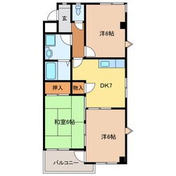 ハイリッジ牧野の物件間取画像